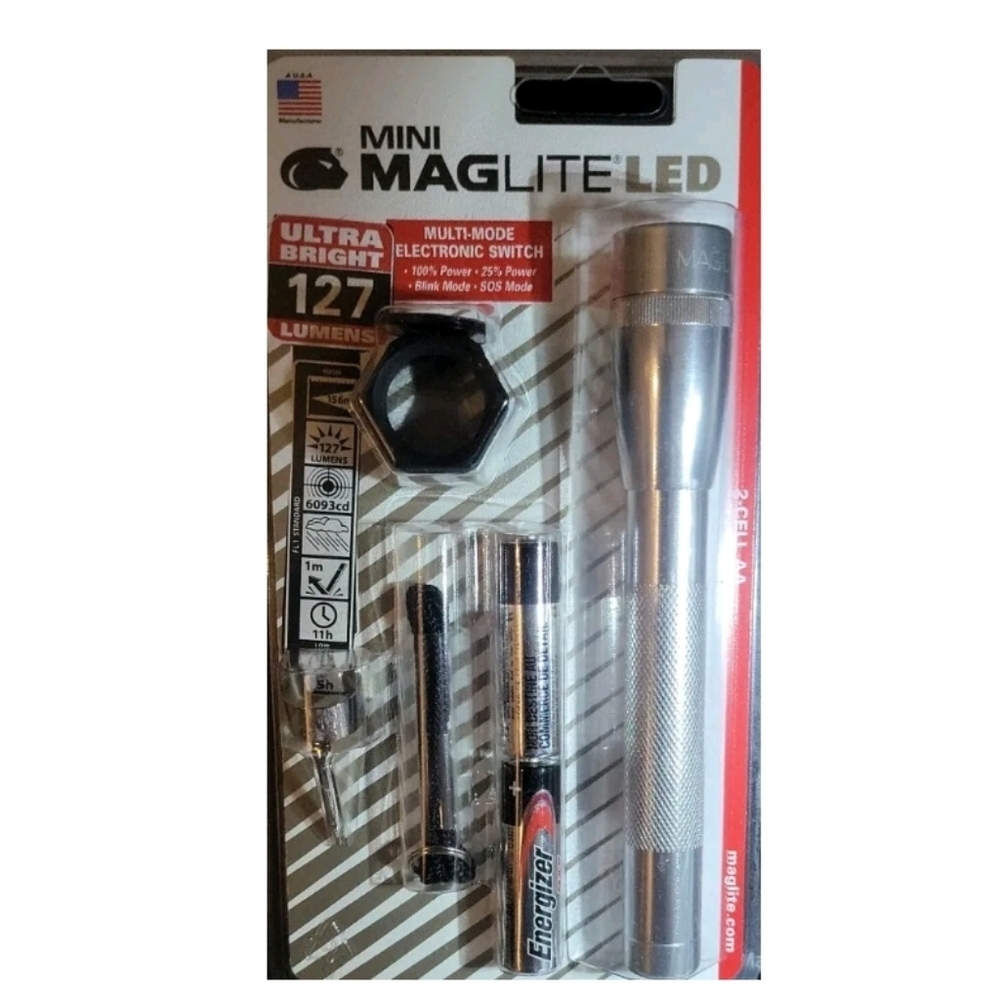 MagLite SP2210C: Mini Led 2 Cell Aa Flashlights Silver